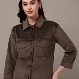 HEATHEX Women Lightweight Tailored Jacket with Patchwork-picture-3