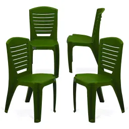 Supreme Bliss Armless Stackable Plastic Chair (Mehandi Green, Pack of 4)-image-60