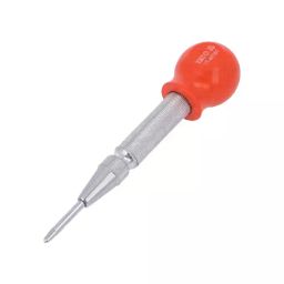 Yato 125 mm High Speed Steel Plastic Grip Automatic Center Punch Red and Silver, YT-47161-12