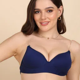 DressBerry Transparent Back Heavy Padded Bra-18