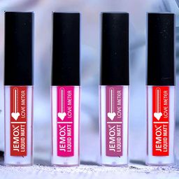 TILKOR Set Of 4 Love Meter Smudge Proof Matte Liquid Lipstick - 6 ml Each - Crimson Red-31