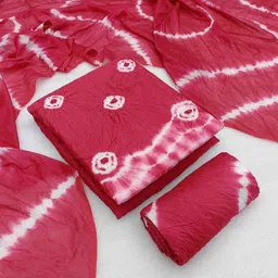 Blissta Bandhani Dyed Unstitched Dress Material-image-13