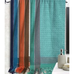 Athom Living 100% Premium Cotton Bath Towel Waffle Border Pack Of 3 - Multicolor-image-74