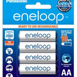 Panasonic Eneloop AA Rechargeable Battery Pack of 4 - 1.2 V-24