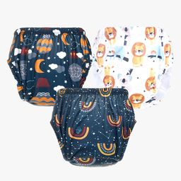 Chinmay Kids Baby Panty Boys and Girls Reusable Washable Printed Panty Pack of 3 - Multicolor-image-54