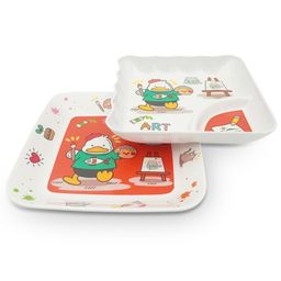 Superware Melamine Kids sandwich plate- duck ( Set of 2 )-image-21