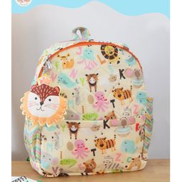 Rosada White Alphabet Backpack for Kids With Matching Keychain hanging, Waterproof Trendy and Spacious Kids Backpack, Stylish Bag for Kids - Small(10 Inches)-image-17