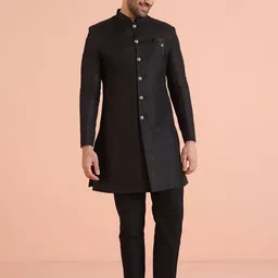 KISAH Dyed Indowestern Sherwani Trouser Set-image-55