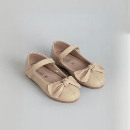 Hopscotch Girls Beige Bow Embellished PU Brogues-picture-33