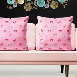 ArtzFolio Pink & Red 5 Pieces Printed Square Cushion Covers-picture-14