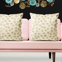 ArtzFolio Brown 5 Pieces Floral Printed Square Cushion Covers-image-98
