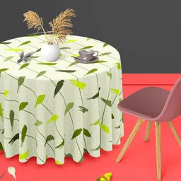 ArtzFolio Green Birds Print Anti-Slip Round 8-Seater Table Cover-image-12