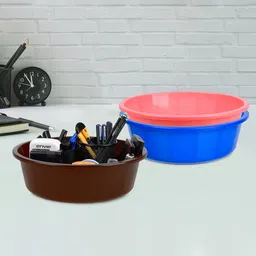 Kuber Industries Blue & Pink 3 Pieces Regular Desk Organisers 6L Each-54