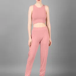 Mast & Harbour Round Neck Sleeveless Top With Joggers Co-Ords-image-89