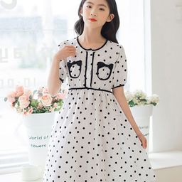LULU & SKY Polka Dot Print Fit & Flare Dress-image-38