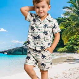 BAESD Boys Printed Shirt with Shorts-48