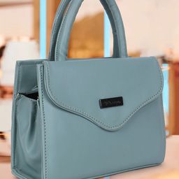 LADY QUINTON Colourblocked PU Structured Handheld Bag with Quilted-image-86
