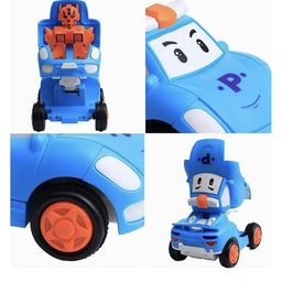 ARCADE TOYS Mini Transforming Converting Car to Robot Friction Powered Push and Go Bump Transformation Toy Car for Kids(Pack of 2) - Colour may vary image 5