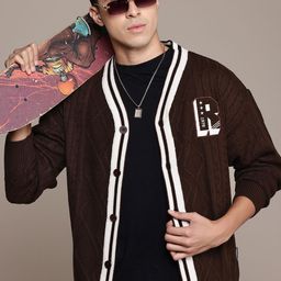 The Roadster Lifestyle Co. Men Cable Knit Cardigan-picture-50