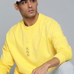 HRX by Hrithik Roshan Men Brand Logo Detail Pure Cotton Sweatshirt-picture-43