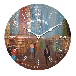 RANDOM Multicoloured Round Printed Analogue Wall Clock image 2