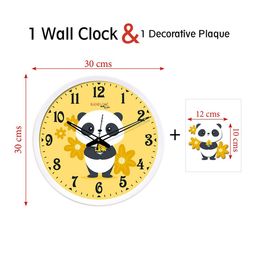 RANDOM Yellow Round Printed 30Cm Analogue Wall Clock image 5
