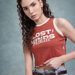 The Roadster Life Co. Women Typography Printed Crop Tank T-shirt-image-60