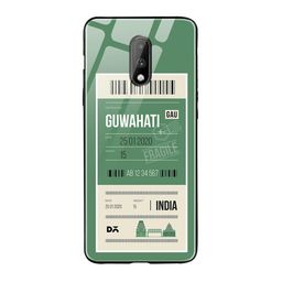 DailyObjects Green & White Guwahati City Tag OnePlus 7 Glass Case-16
