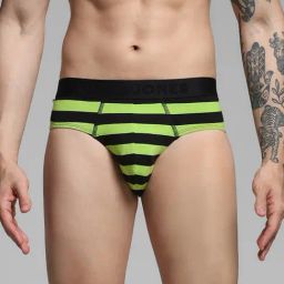 Jack & Jones Men Green Regular Stripes Brief-picture-11
