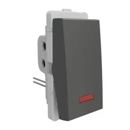 Schneider Electric Livia Doorbell Switch with Indicator 20 Amp Polycarbonate Grey, P11201_PG_N-33