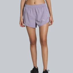 Puma Purple Self Pattern Sports Shorts-image-61