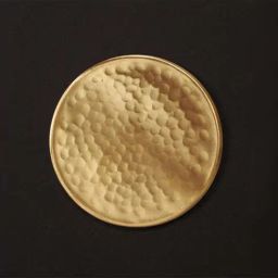 Peepul Tree Gold Natural Light Hammered Coaster-40