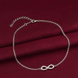 GIVA 925 Sterling Silver InfInity Zircon Anklets For Women-image-54