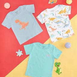 Pantaloons Baby Multicolor Cotton Printed T-Shirt (Pack of 3)-image-128