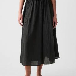GAP Black Relaxed Fit Solid Skirt-image-38