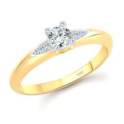 Vighnaharta Gold-Plated Cubic Zirconia Studded Solitaire-Shaped Finger Ring-image-37