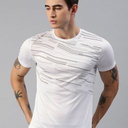 HRX by Hrithik Roshan Men White Printed Rapid Dry Lightweight Running T-shirt-picture-0