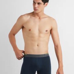 Peter England Navy Cotton Regular Fit Trunks-picture-19