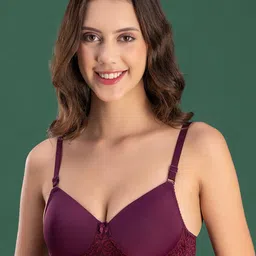 DressBerry Purple Medium Coverage Lightly Padded T-shirt Bra- All Day Comfort-picture-37