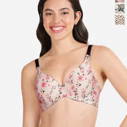 shyaway Pack Of 3 Floral Underwired Lightly Padded T-shirt Bras With All Day Comfort-image-81