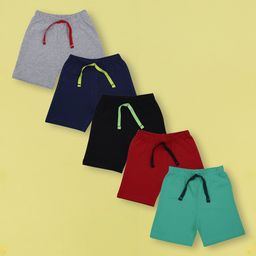 YUV Kids Pack Of 5 Mid-Rise Cotton Shorts-32