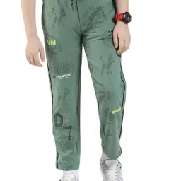 Monte Carlo Boys Olive Printed Track Pants-image-23