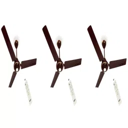 Maya Deco Dc Eco 30W 1200 mm Solar Panel BLDC Ceiling Fan with Remote (Brown, Pack of 3)-27