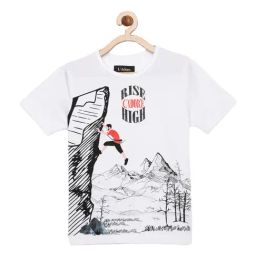 Ladore Kids White Printed T-Shirt-image-63