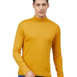 Chkokko Mustard Regular Fit T-Shirt-image-28
