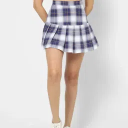 VASTRADO Blue & White Chequered Skirts-picture-25