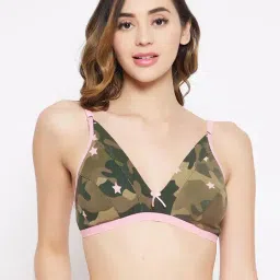 Clovia Green Non Wired Non Padded Plunge Bra-26