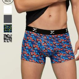 XYXX Blue & Black Skinny Fit Trunks (Pack of 5)-picture-8