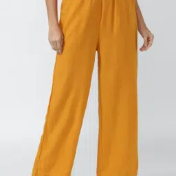 Van Heusen Yellow Mid Rise Trousers-image-43
