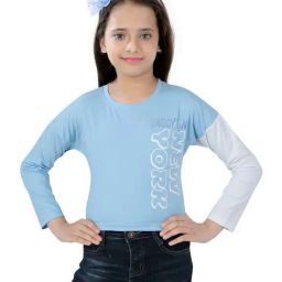 poplins Kids Blue & White Cotton Printed Full Sleeves Top-image-63